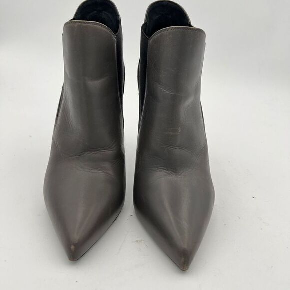 Saint Laurent Paris Women's Gray Leather Chelsea Boots Size 39 - Picture 2 of 12
